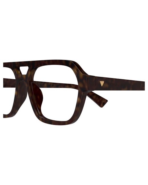 Bottega Veneta Black Bv1336Oa 002 Optical Frames Acetate Transparent Pilot for men