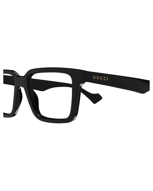Gucci Black Gg1729O 005 Optical Frames Injected Transparent Squared for men