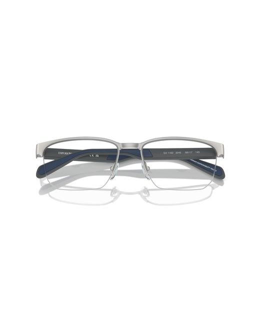 Emporio Armani Black Ea1162 3045 Optical Frames Metal Transparent Geometric Normal for men