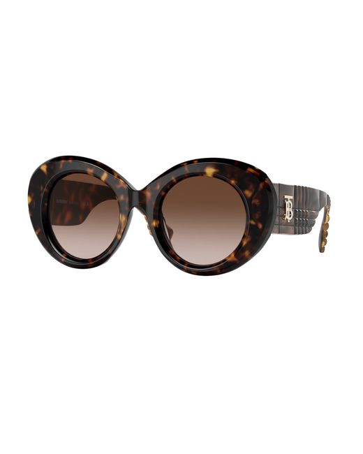 Burberry Black Be4370U 300213 Sunglasses Plastic Round Shaded