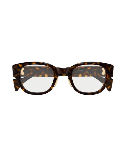 Gucci Black Gg2001Oj 002 Optical Frames Acetate Transparent Round for men