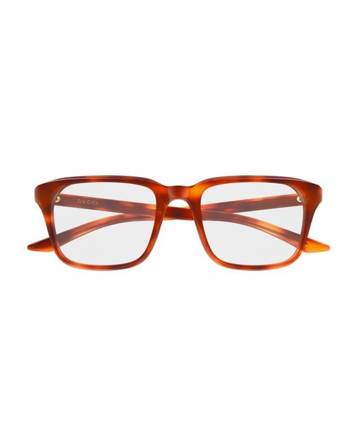 Gucci Black Gg2081O 008 Optical Frames Acetate Transparent Squared for men