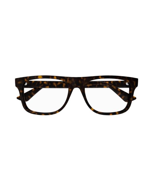 Gucci Black Gg1117O 006 Optical Frames Injected Transparent Squared for men