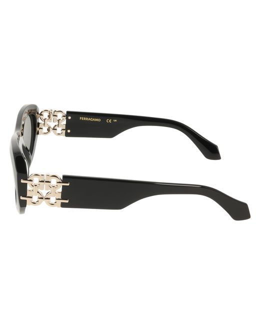 Ferragamo Black Sf2082Se 001 Sunglasses Acetate Round Normal