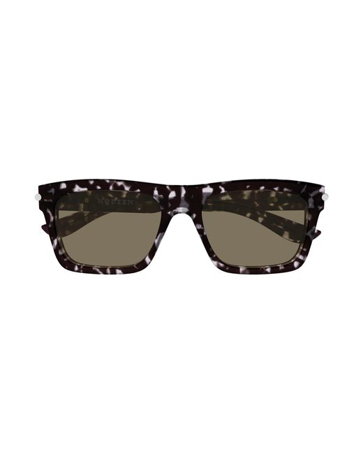 McQueen Black Am0495S 002 Sunglasses Acetate Squared for men