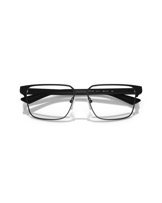 Prada Linea Rossa Black Ps 50Tv 1Bo1O1 Optical Frames Metal Transparent Squared Normal for men