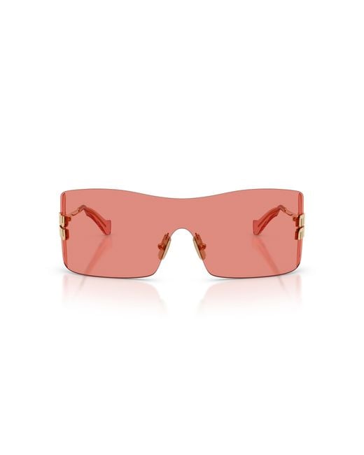 Miu Miu Black Mu B53S 5Ak20Y Sunglasses Metal Squared Normal