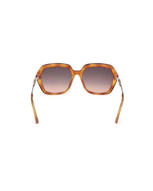 Guess Black Gu00267 53F Sunglasses Injected Geometric Normal