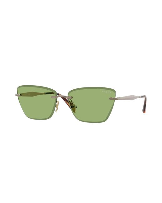 Vogue Eyewear Green Vo4332S 5138/2 Sunglasses Metal Cat Eye Normal