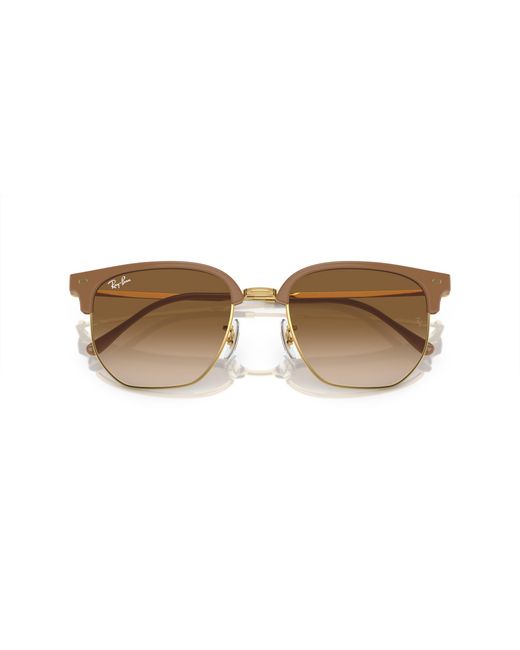 Ray-Ban Black Rb4416f New Clubmaster Low Bridge Fit Square Sunglasses