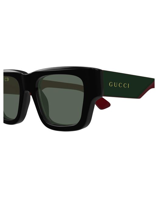 Gucci Black Gg1668S 003 Sunglasses Acetate Squared for men