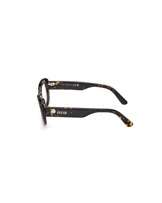 Emilio Pucci Black Ep5262 052 Optical Frames Acetate Round Normal