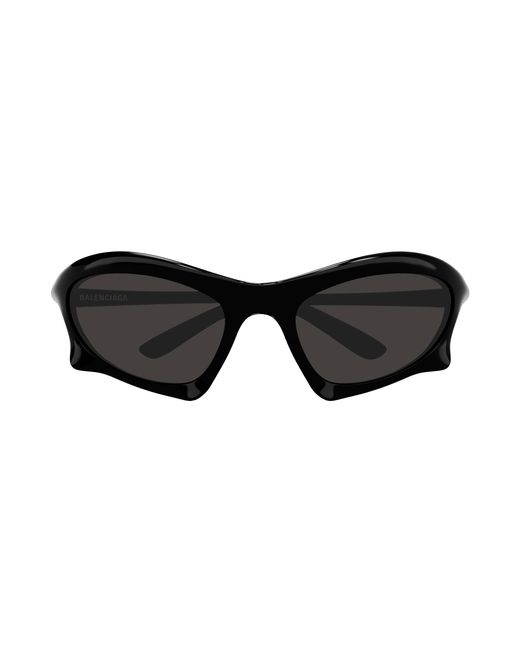 Balenciaga Black Bb0229S 001 Sunglasses Plastic Wraparound Normal