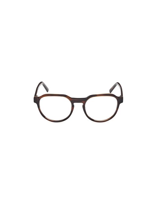Timberland Black Tb50032 048 Optical Frames Acetate Round Normal for men