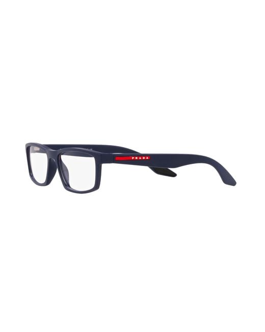 Prada Linea Rossa Black Ps 04Pv U631O1 Optical Frames Injected Squared Normal for men