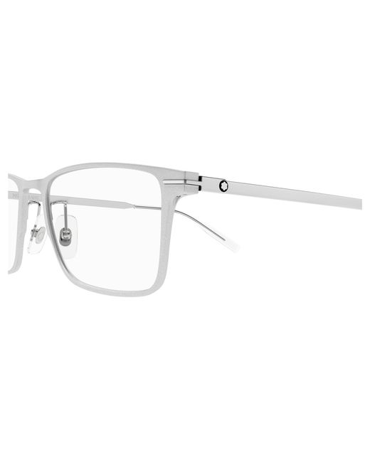 Montblanc Black Mb0396On 003 Optical Frames Transparent Squared for men