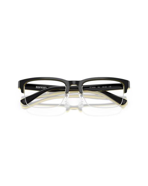 FERRARI SCUDERIA Black Fz8028 762 Optical Frames Acetate Transparent Pillow Normal