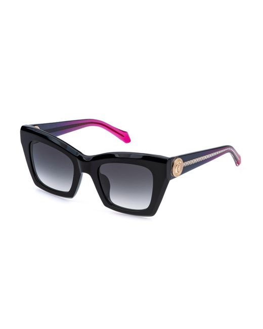 Just Cavalli Black Sjc144 700 Sunglasses Acetate Smoke Squared Normal Shaded