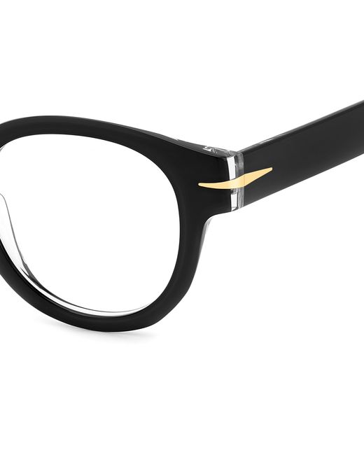 David Beckham Black Db 7125 7C5 Optical Frames Acetate Round for men