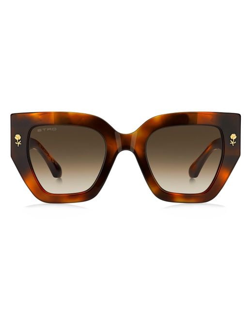 Etro Black 0010/S 05L/Ha Sunglasses Acetate Squared Normal Shaded