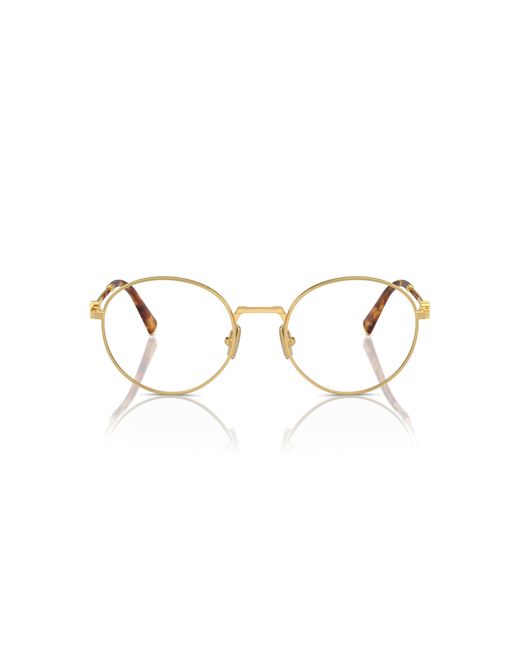 Miu Miu Black Mu 52Xv 5Ak1O1 Optical Frames Metal Round Normal
