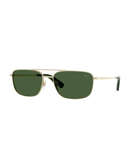 Burberry Green Be3170 110971 Sunglasses Metal Pilot Normal for men
