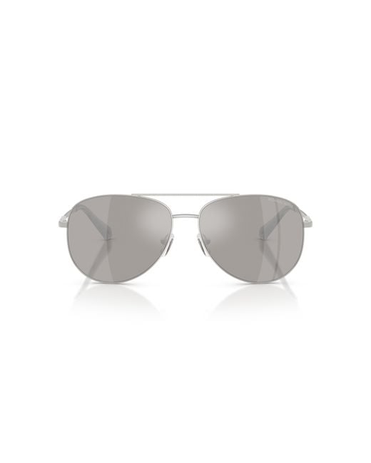 Michael Kors Black Mk1172 Perledo 18936G Sunglasses Metal Pilot Mirrored