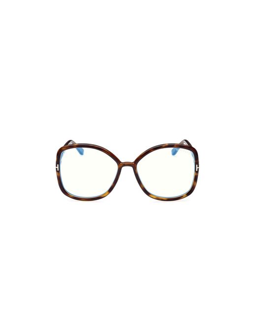 Tom Ford Black Ft5814-B 052 Optical Frames Injected Geometric Normal