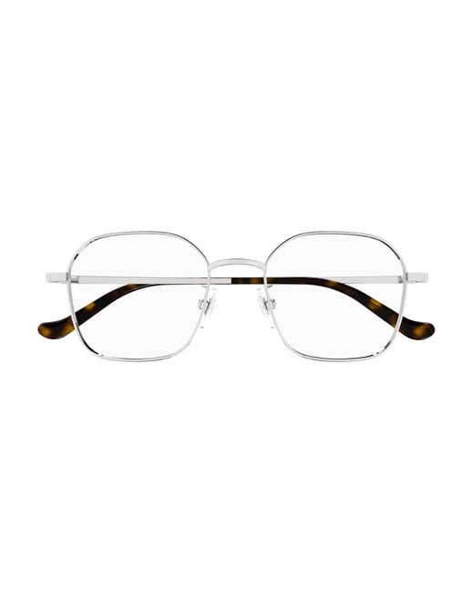 Gucci Black Gg1611Oa 002 Optical Frames Metal Transparent Round