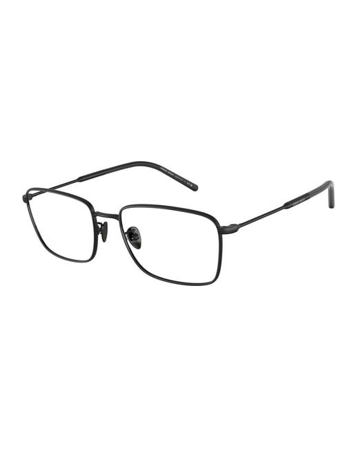 Giorgio Armani Black Ar5127J 3001 Optical Frames Steel Transparent Squared Normal for men