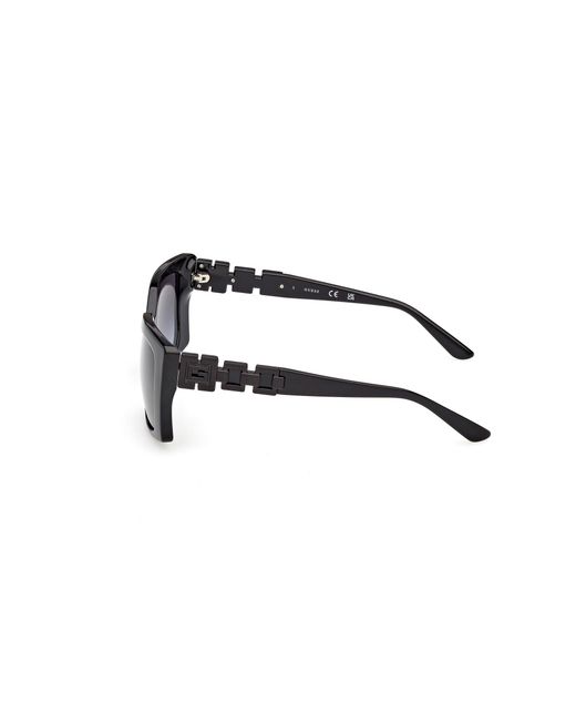 Guess Black Gu00265-H 01B Sunglasses Injected Smoke Squared Normal