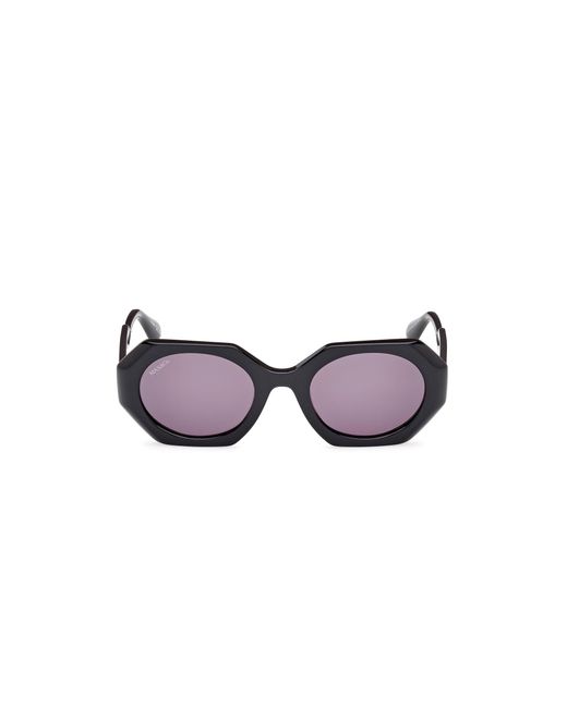 MAX&Co. Black Mo0115 01A Sunglasses Acetate Smoke Geometric Normal