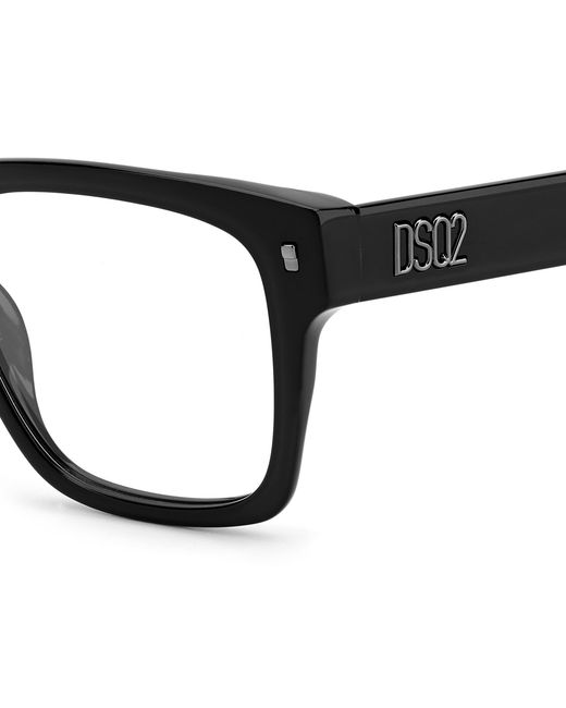 DSquared² Black D2 0037 Ans Optical Frames Acetate Squared for men