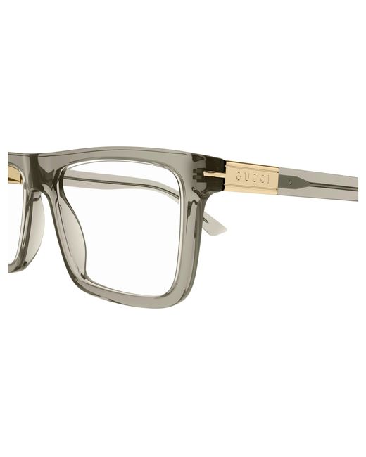 Gucci Black Gg1504O 008 Optical Frames Acetate Transparent Squared for men