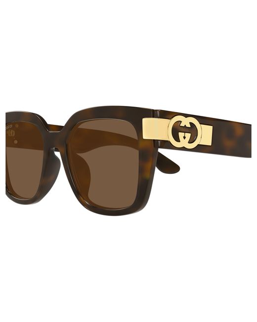 Gucci Black Gg1690Sk 002 Sunglasses Injected Squared