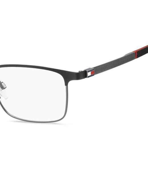 Tommy Hilfiger Black Th 1919 003 Optical Frames Steel Squared for men