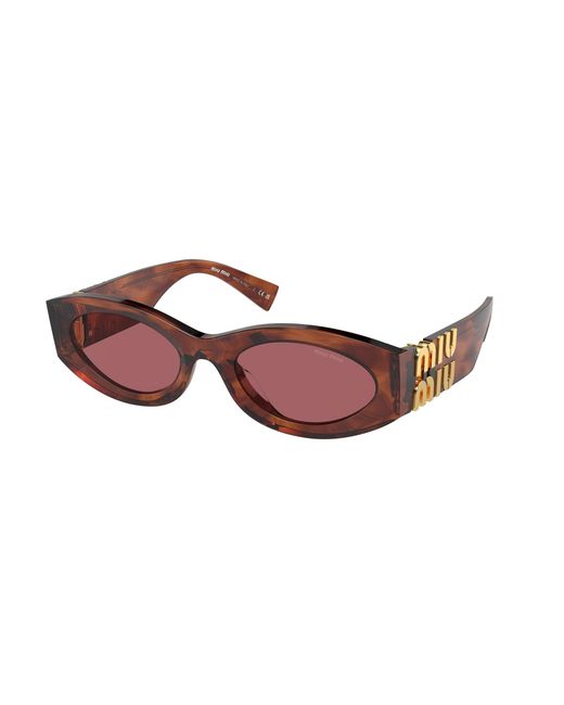 Miu Miu Brown Mu 11Ws 11Q08S Sunglasses Acetate Round Normal