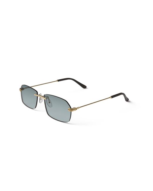 Xlab Black Paros Sunglasses Metal Smoke Squared Normal Shaded