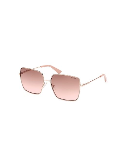 Guess Black Gu7866 32F Sunglasses Metal Squared Normal Shaded