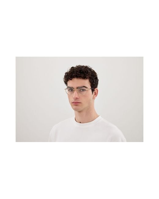 Gucci Black Gg1963O 002 Optical Frames Metal Transparent Round for men