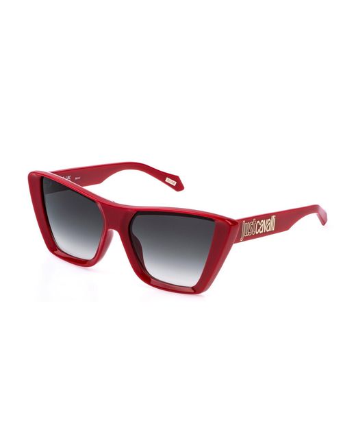 Just Cavalli Black Sjc146 06Xx Sunglasses Injected Smoke Squared Normal Shaded