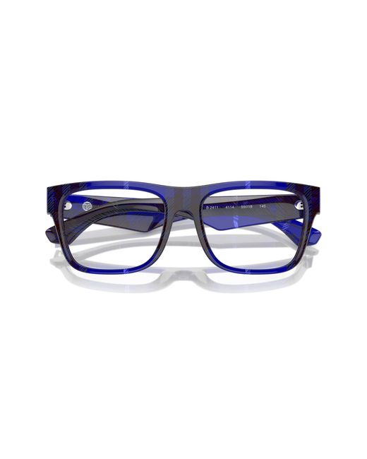 Burberry Black Be2411 4114 Optical Frames Acetate Transparent Squared Normal for men