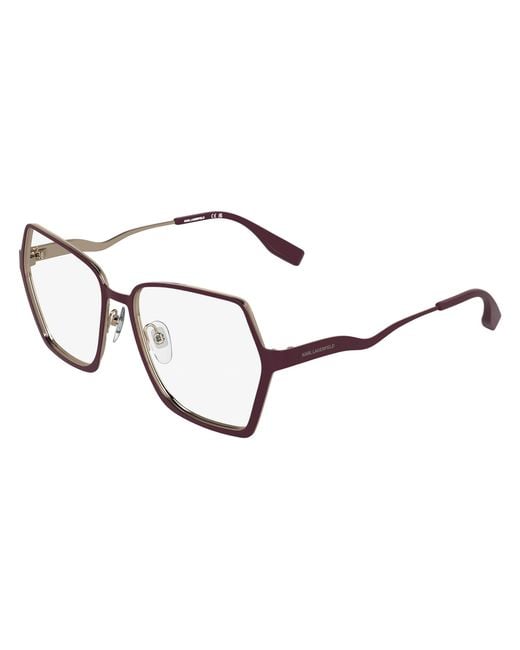 Karl Lagerfeld Black Kl368 265 Optical Frames Metal Squared Normal
