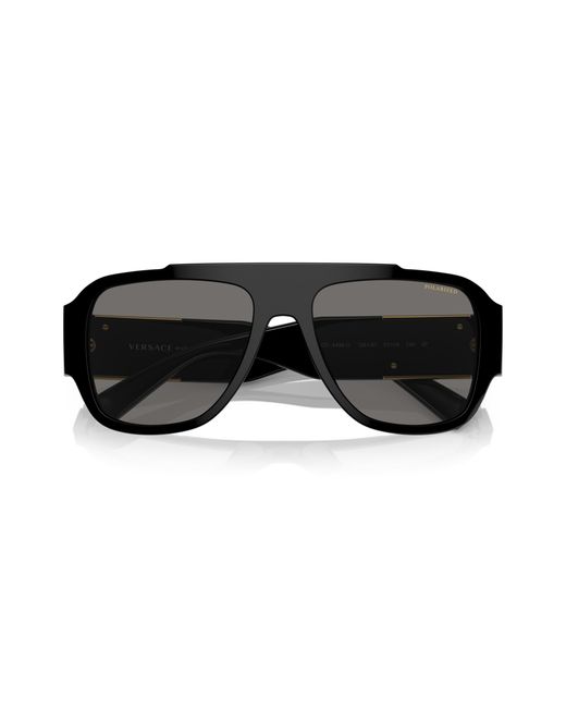 Versace Black Ve4436U Gb1/81 Sunglasses Acetate Pillow Polarized for men