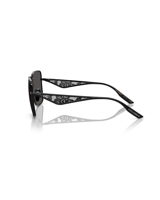 Dolce & Gabbana Black Dg2310 01/87 Sunglasses Metal Squared Normal
