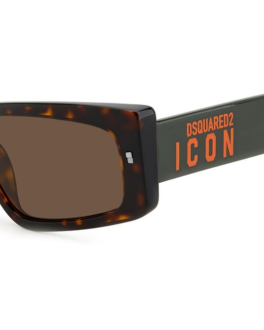 DSquared² Black Icon 0007/S 086/70 Sunglasses Acetate Butterfly for men