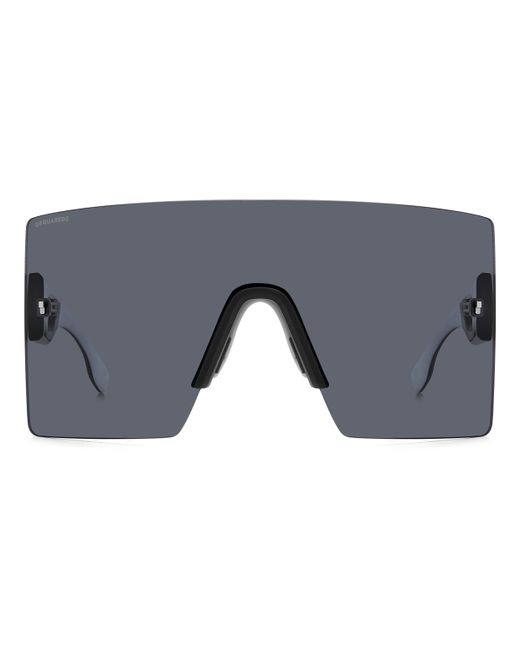 DSquared² Black D2 0126/S 80S/Ir Sunglasses Plastic Mask for men