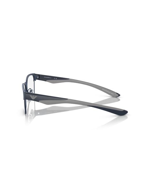 Emporio Armani Black Ea1141 3018 Optical Frames Metal Transparent Squared Normal for men