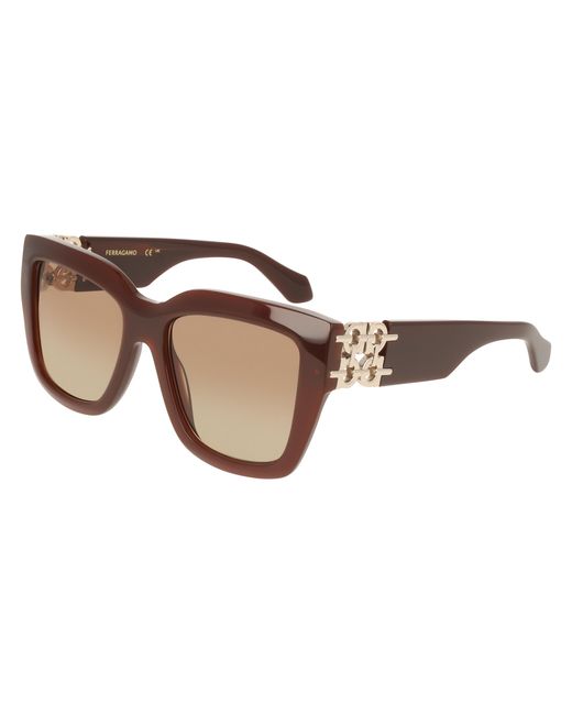 Ferragamo Black Sf2083Se 210 Sunglasses Acetate Squared Normal Shaded