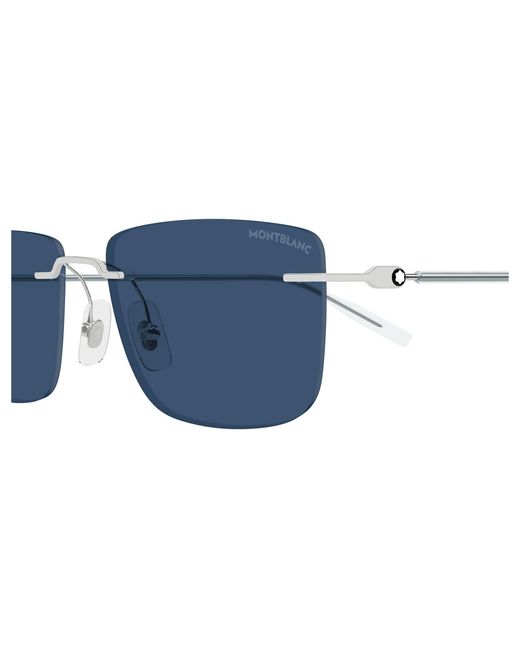 Montblanc Black Mb0429S 004 Sunglasses Metal Squared for men
